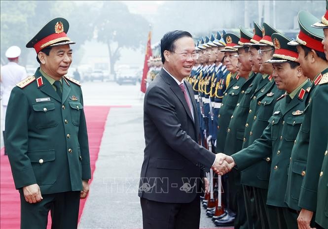Chủ tịch nước Võ Văn Thưởng dự Hội nghị Quân chính toàn quân năm 2023