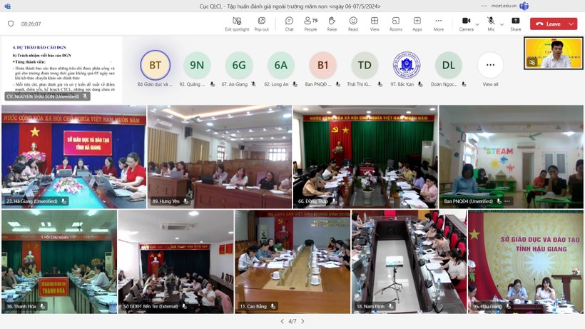 Bộ GD&ĐT tập huấn toàn quốc công tác đánh giá ngoài trường mầm non