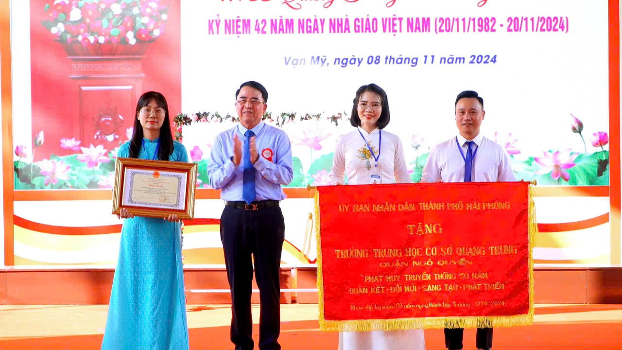 Trường THCS Quang Trung (Ngô Quyền, Hải Phòng) long trọng tổ chức lễ Kỷ niệm 50 năm ngày thành lập trường